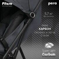 Коляска прогулочная Pituso Pera рама carbon / Graphite