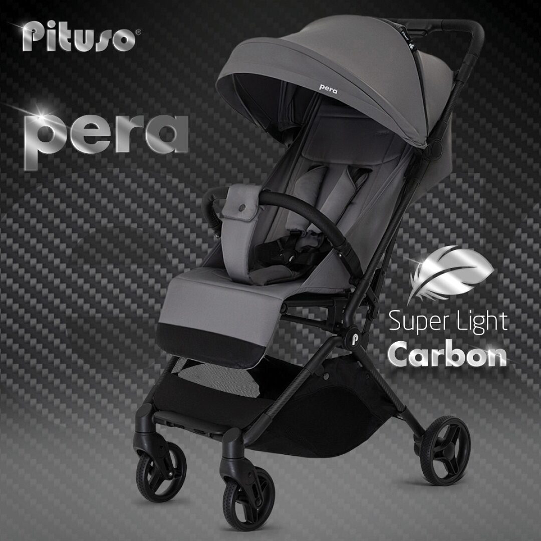 Коляска прогулочная Pituso Pera рама carbon / Grey Taupe